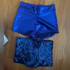 Set of 2 blue micro dance shorts